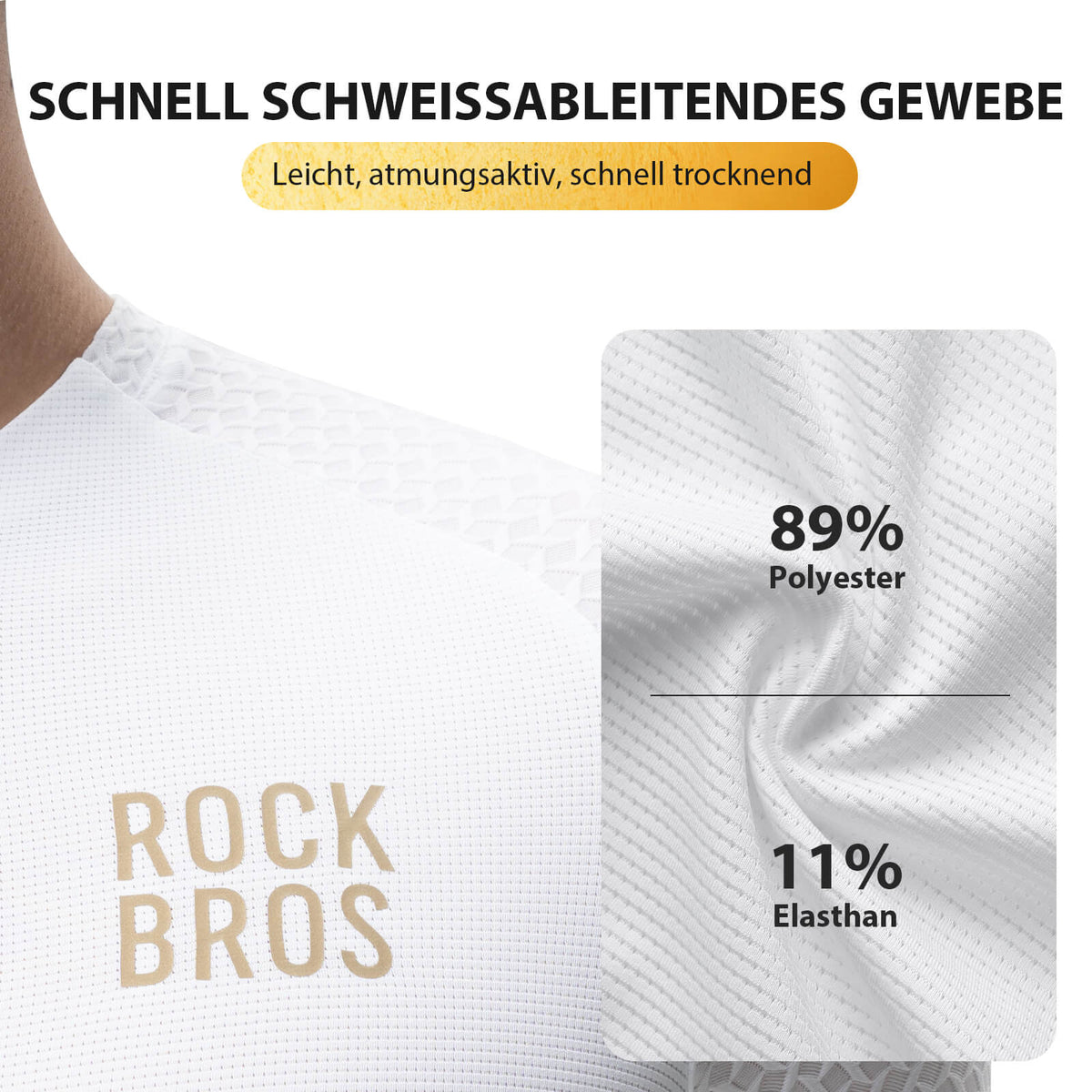 ROCKBROS Maillot de cyclisme manches courtes haute performance pour homme pour VTT & route