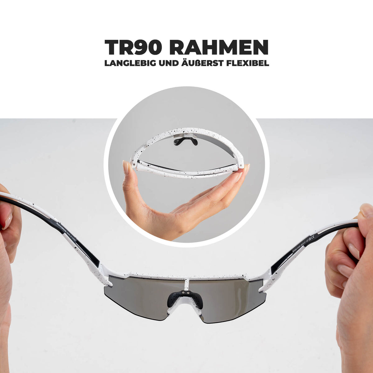 ROCKBROS Lunettes de sport et de vélo polarisées pour enfants