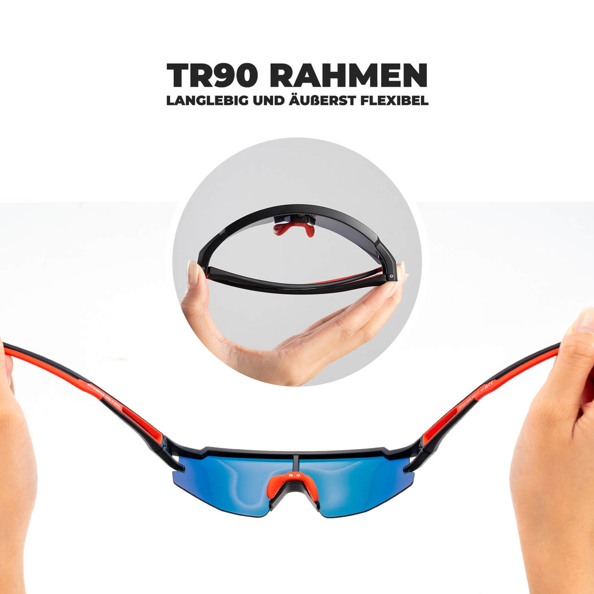 ROCKBROS Lunettes de sport et de vélo polarisées pour enfants