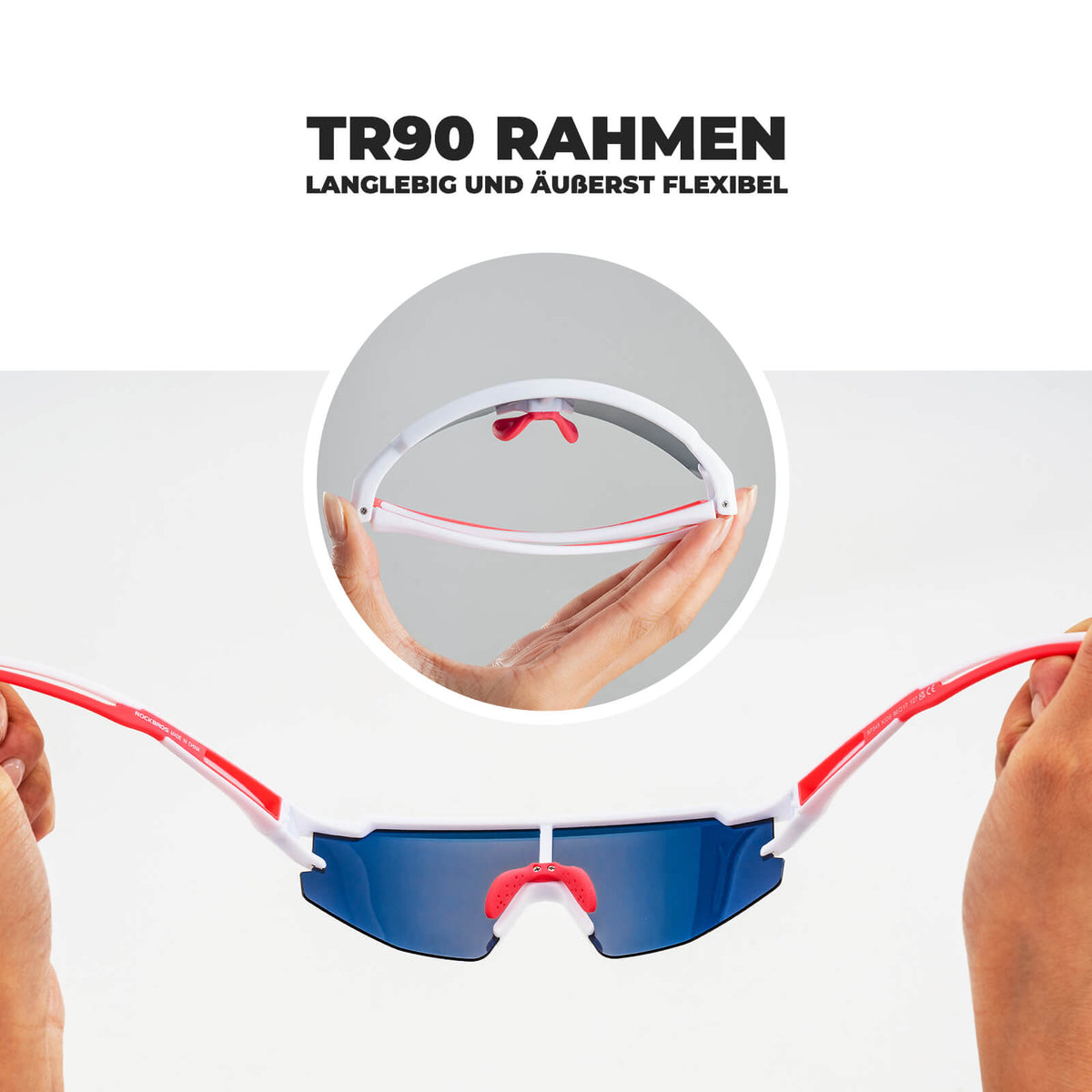 ROCKBROS Lunettes de sport et de vélo polarisées pour enfants
