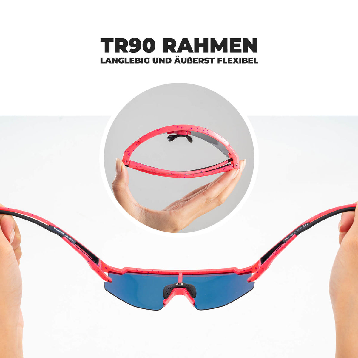 ROCKBROS Lunettes de sport et de vélo polarisées pour enfants