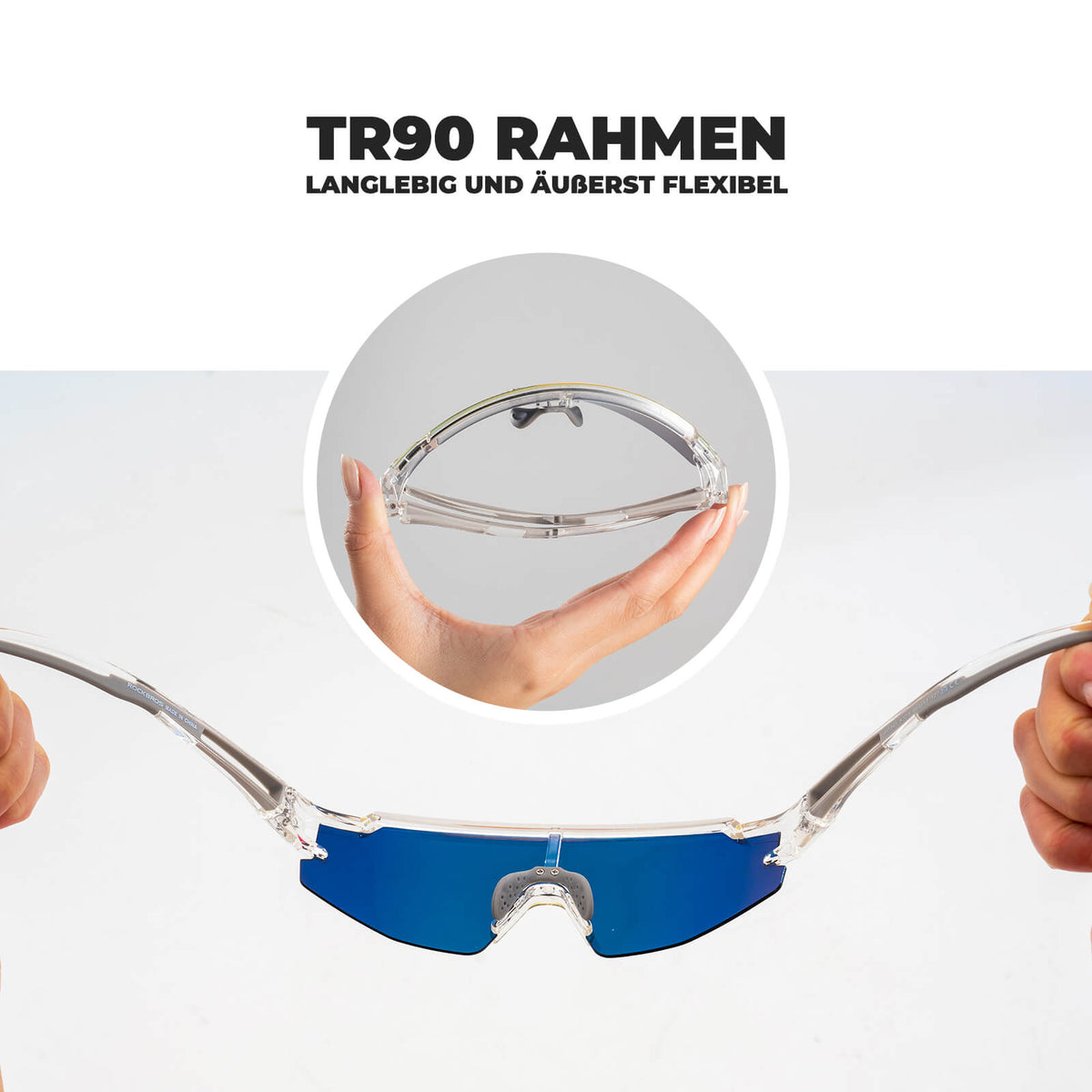 ROCKBROS Lunettes de sport et de vélo polarisées pour enfants