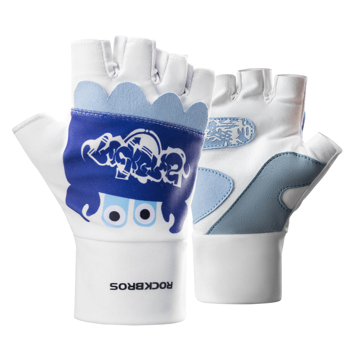 ROCKBROS Gants de vélo mi-doigts pour enfants sans doigts