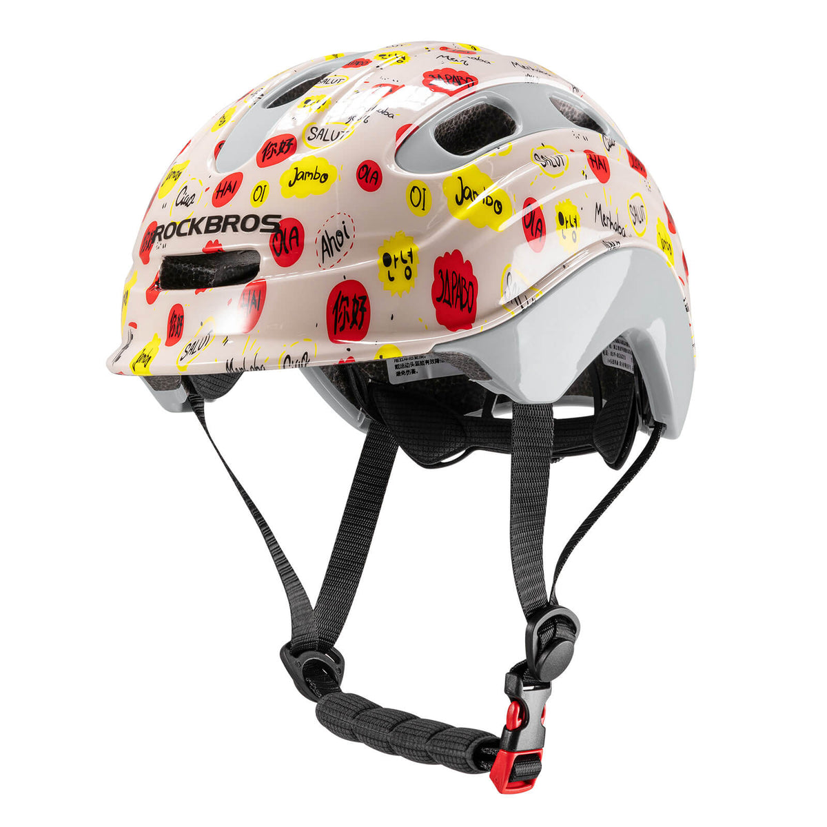ROCKBROS Casque Enfant Compatible Feu Arrière 54–58 cm 6–18 Ans