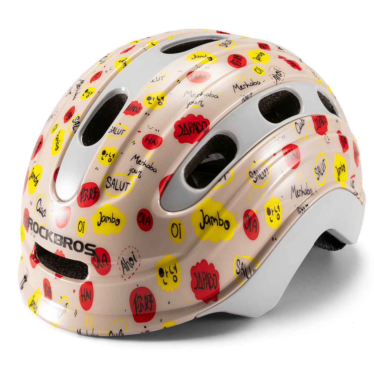 ROCKBROS Casque Enfant Compatible Feu Arrière 54–58 cm 6–18 Ans