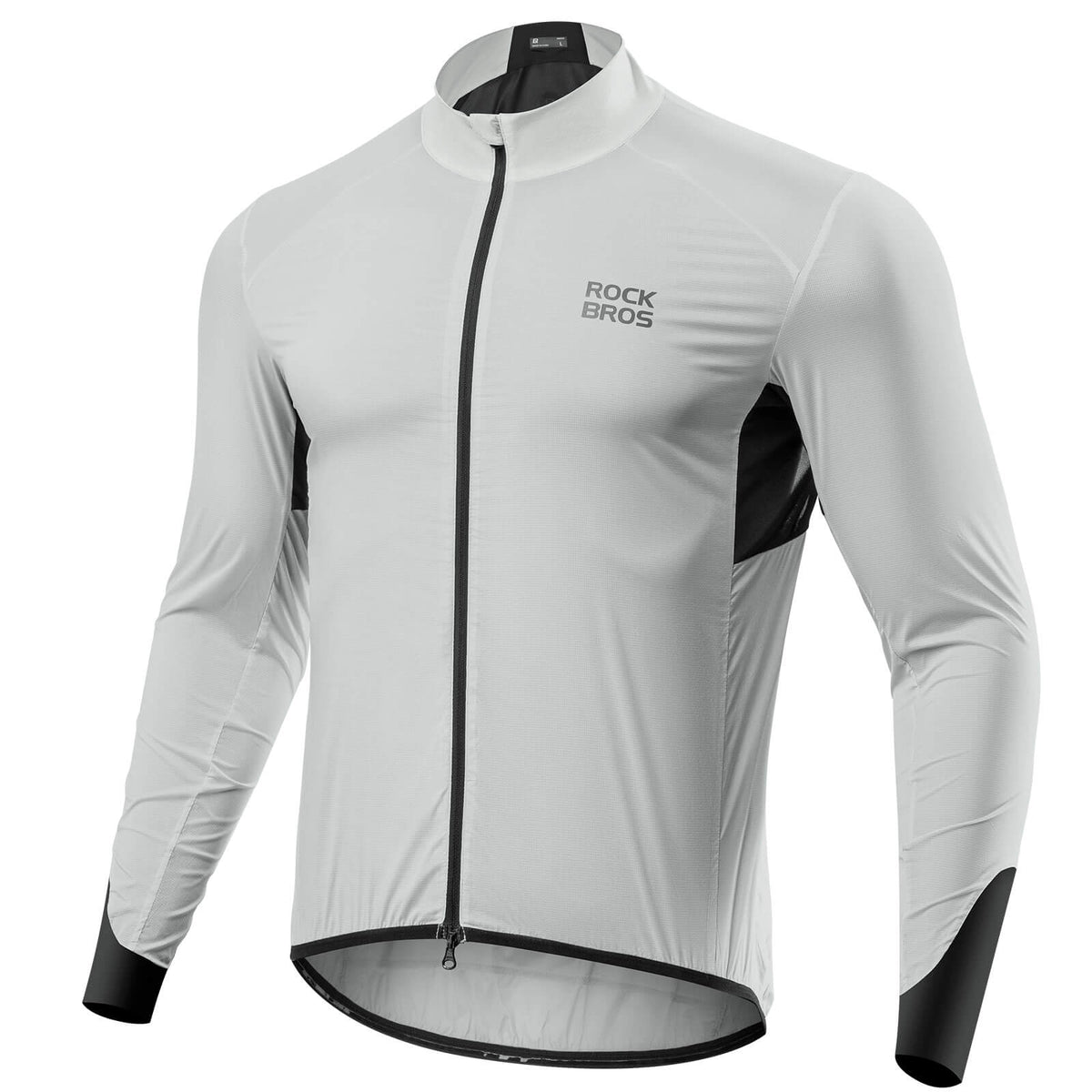 ROCKBROS Veste de vélo légère respirante réfléchissante gris homme