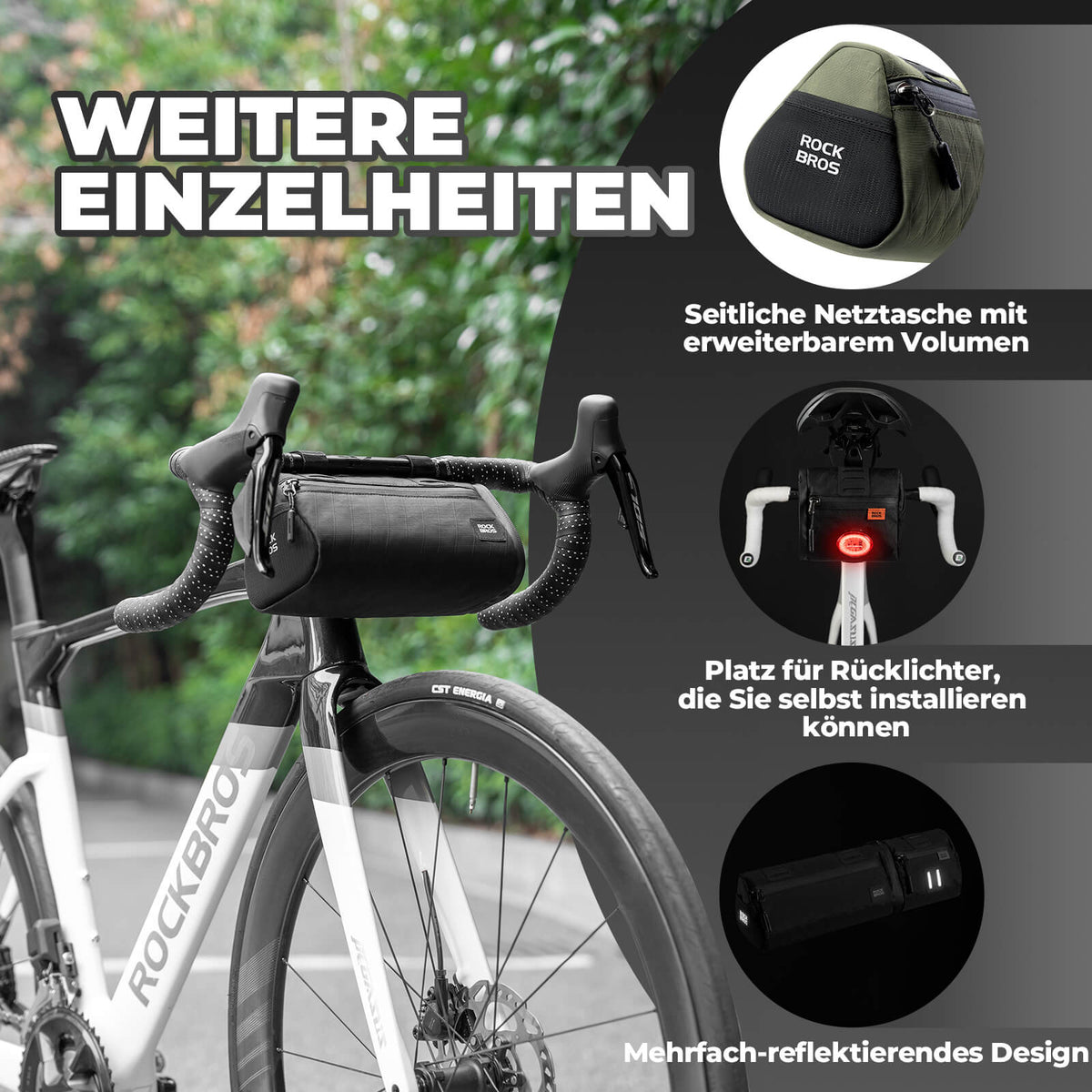 ROCKBROS Sacroche vélo 2-en-1 imperméable