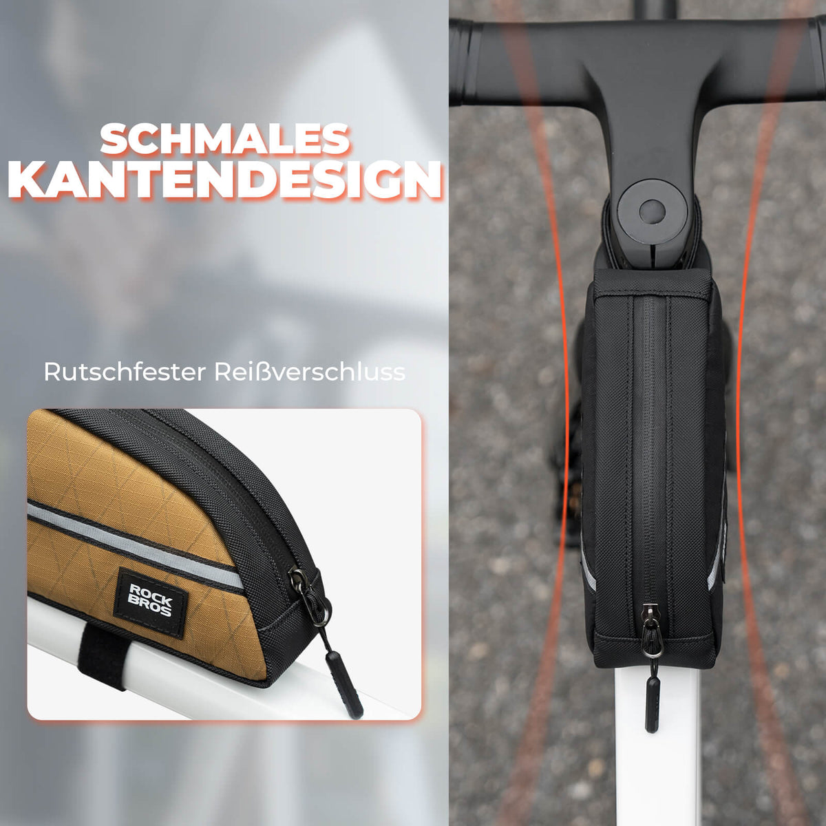 ROCKBROS Sac de tube de selle 0,8L Léger pour vélo pliant