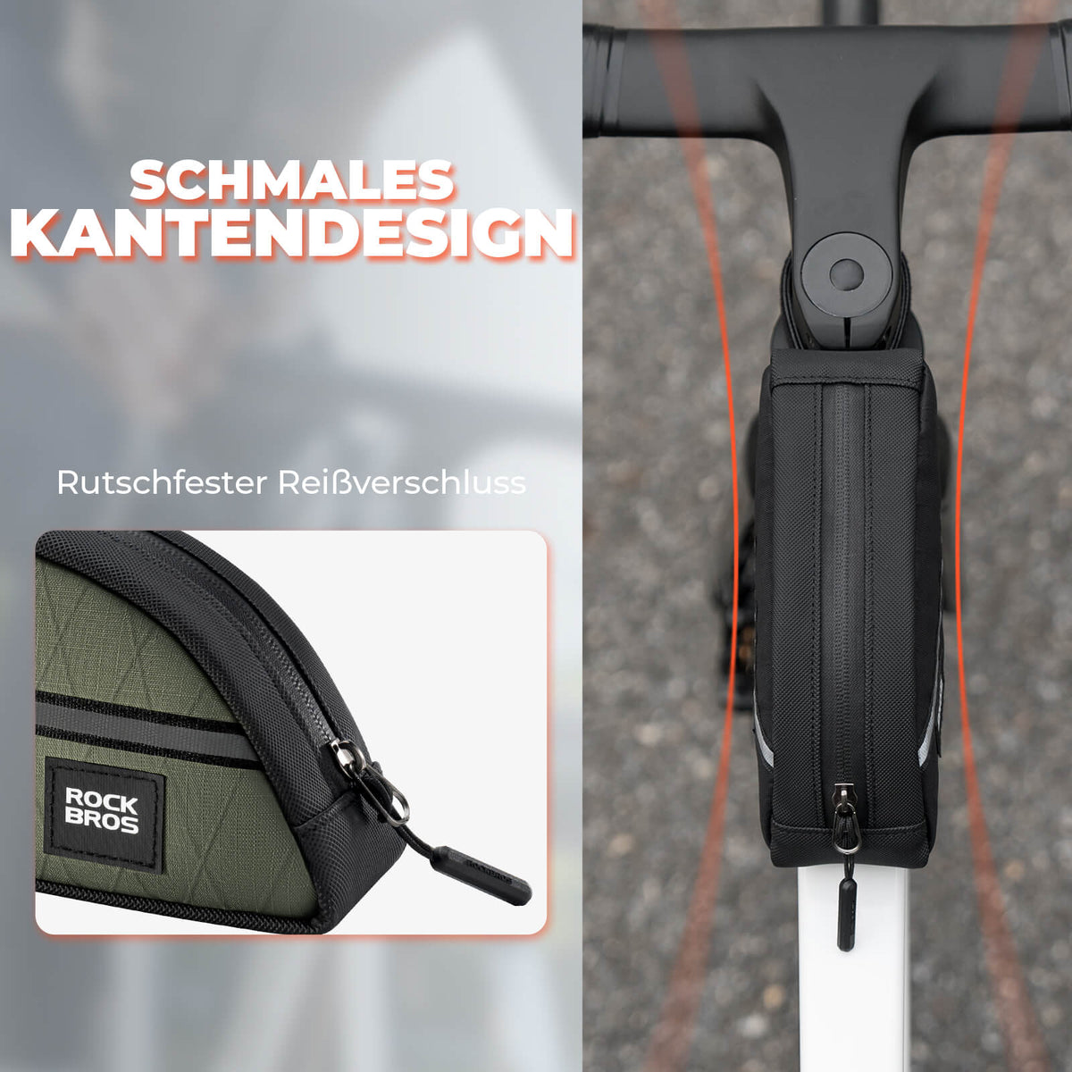 ROCKBROS Sac de tube de selle 0,8L Léger pour vélo pliant