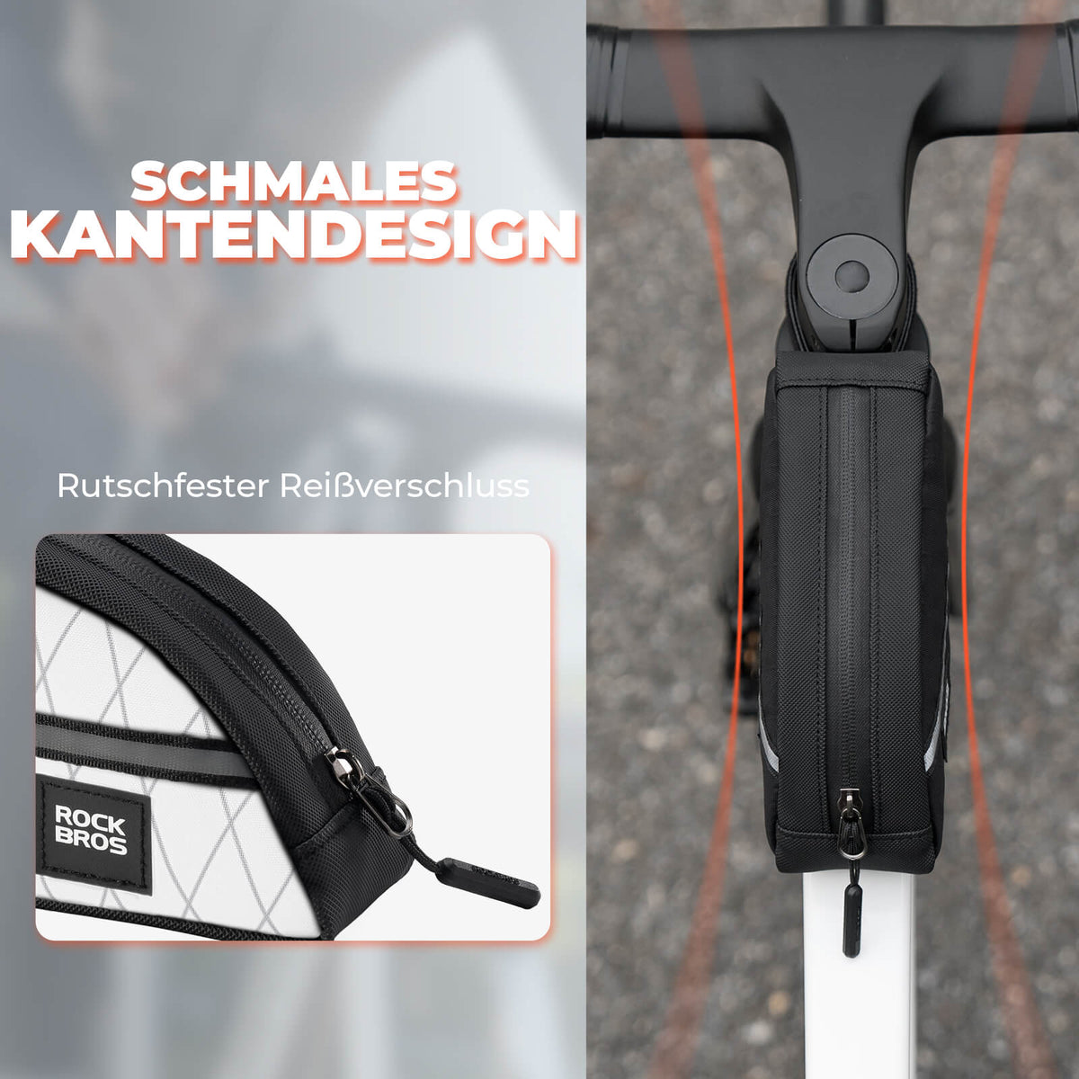 ROCKBROS Sac de tube de selle 0,8L Léger pour vélo pliant