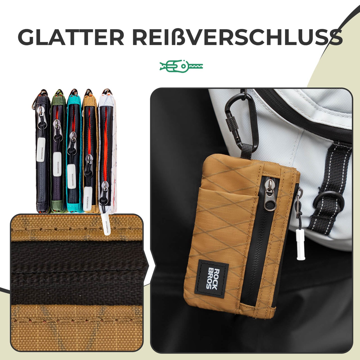 Portefeuille, porte-monnaie, étui pour téléphone portable, étui portable avec cadenas, ROCKBROS
