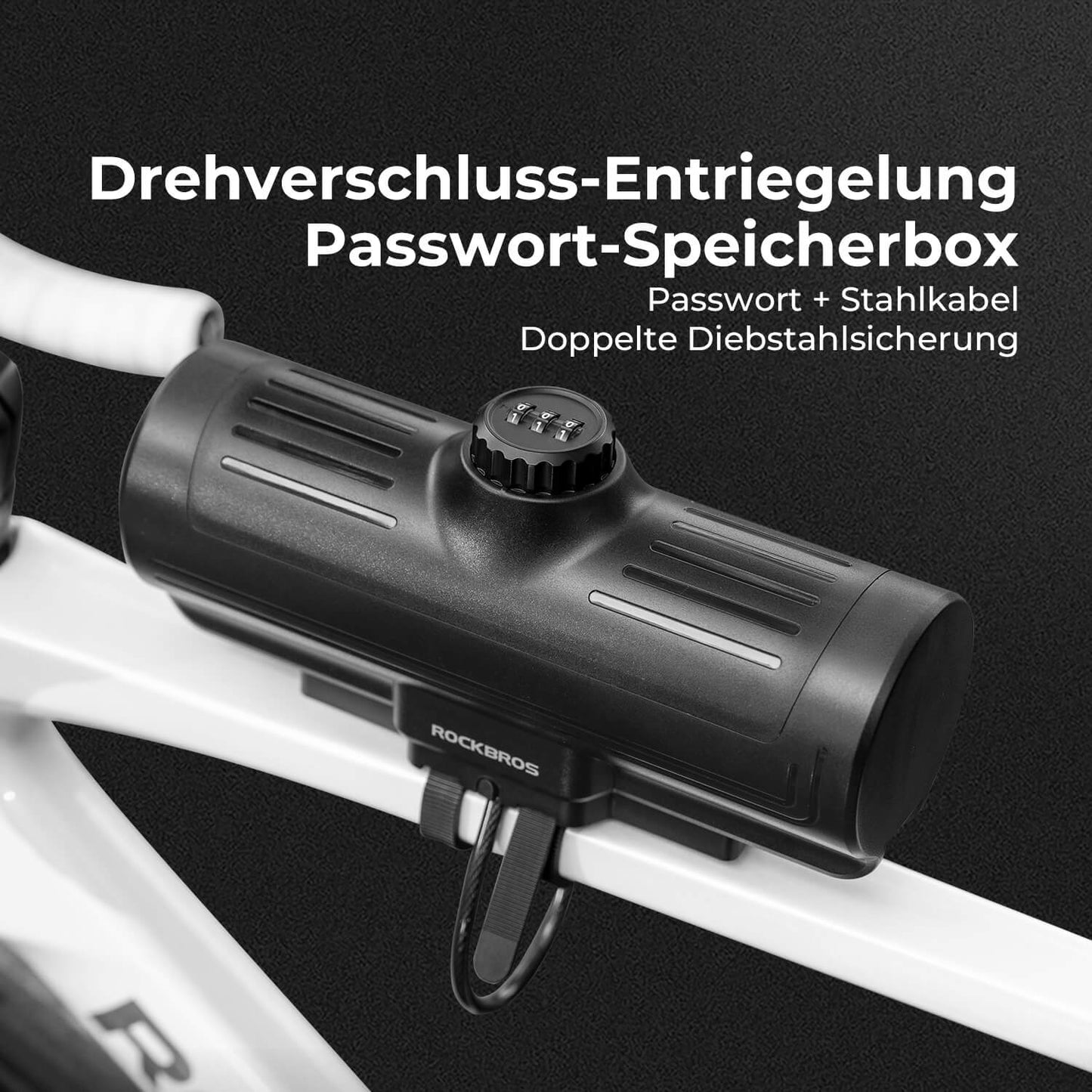 Coffre à vélo verrouillable avec cadre, indéformable, sécurisé et étanche ROCKBROS