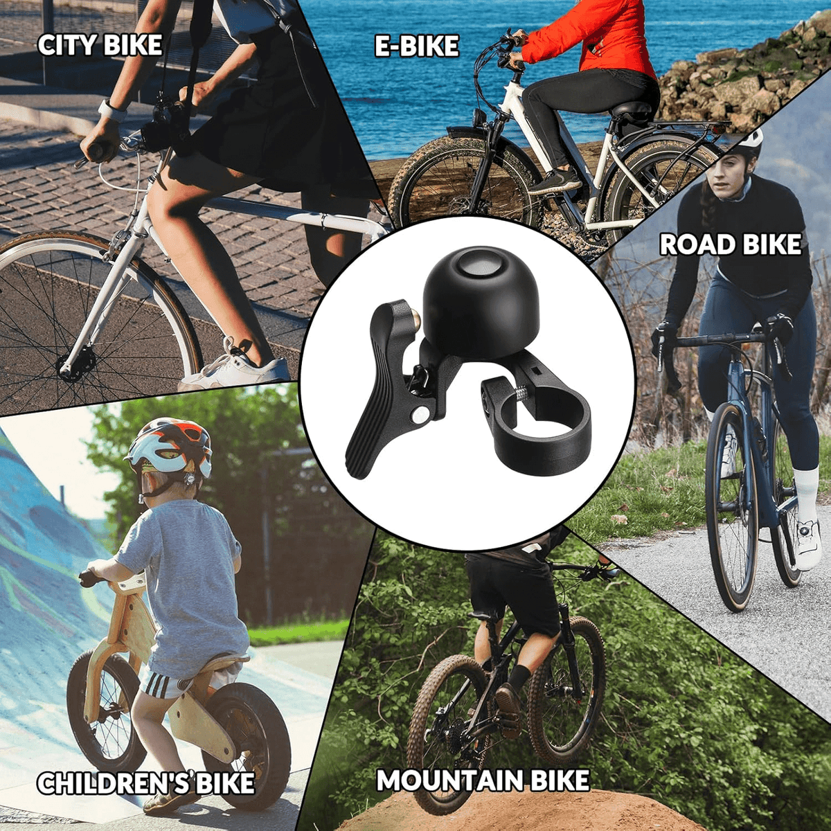 ROCKBROS Sonnette de vélo de route 100dB pour guidons courbés 22,2mm