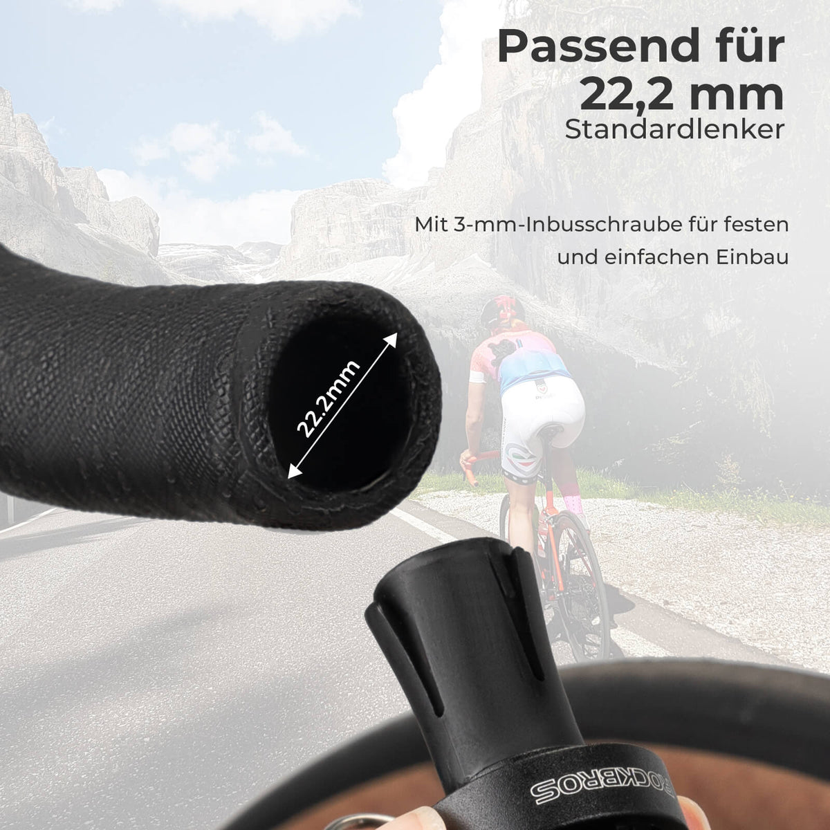 ROCKBROS Sonnette de vélo de route pour cintre drop bar 22,2 mm