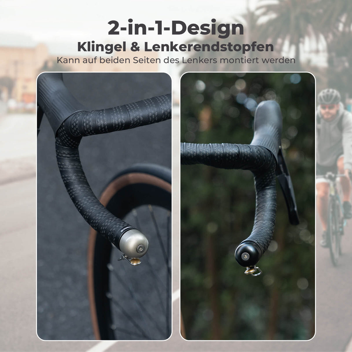 ROCKBROS Sonnette de vélo de route pour cintre drop bar 22,2 mm