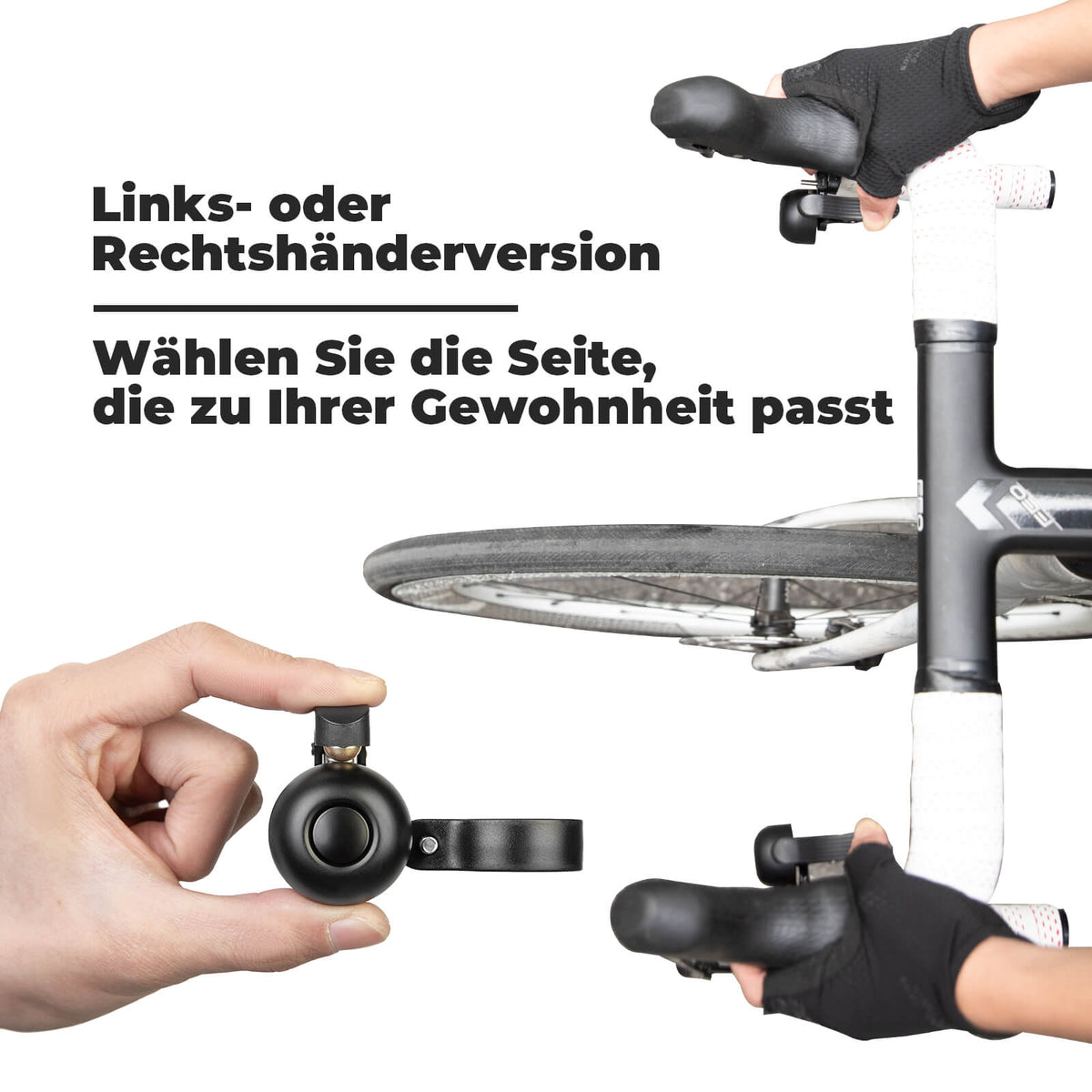 ROCKBROS Sonnette de vélo de route pour cintres courbes 27-30 mm