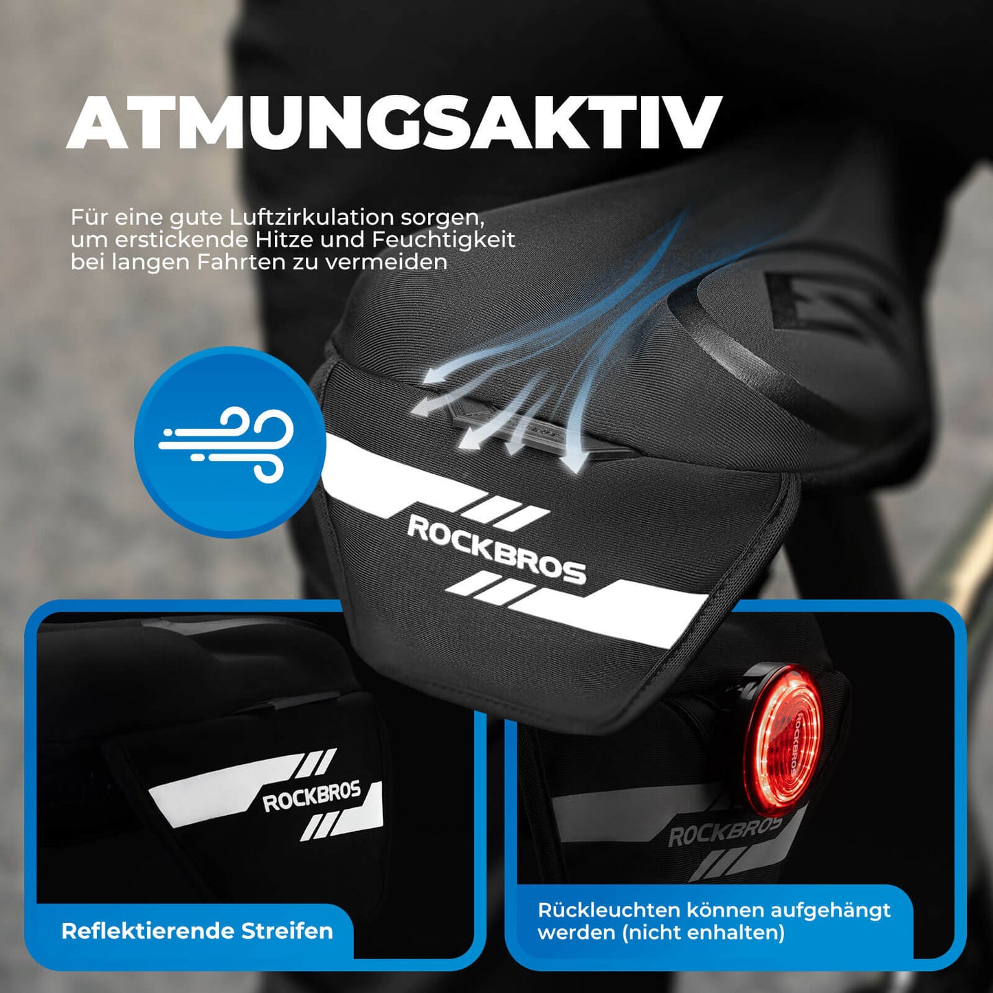 Housse de selle chauffante avec fixations rapides pour VTT, vélos de route et vélos électriques, par Rockbros