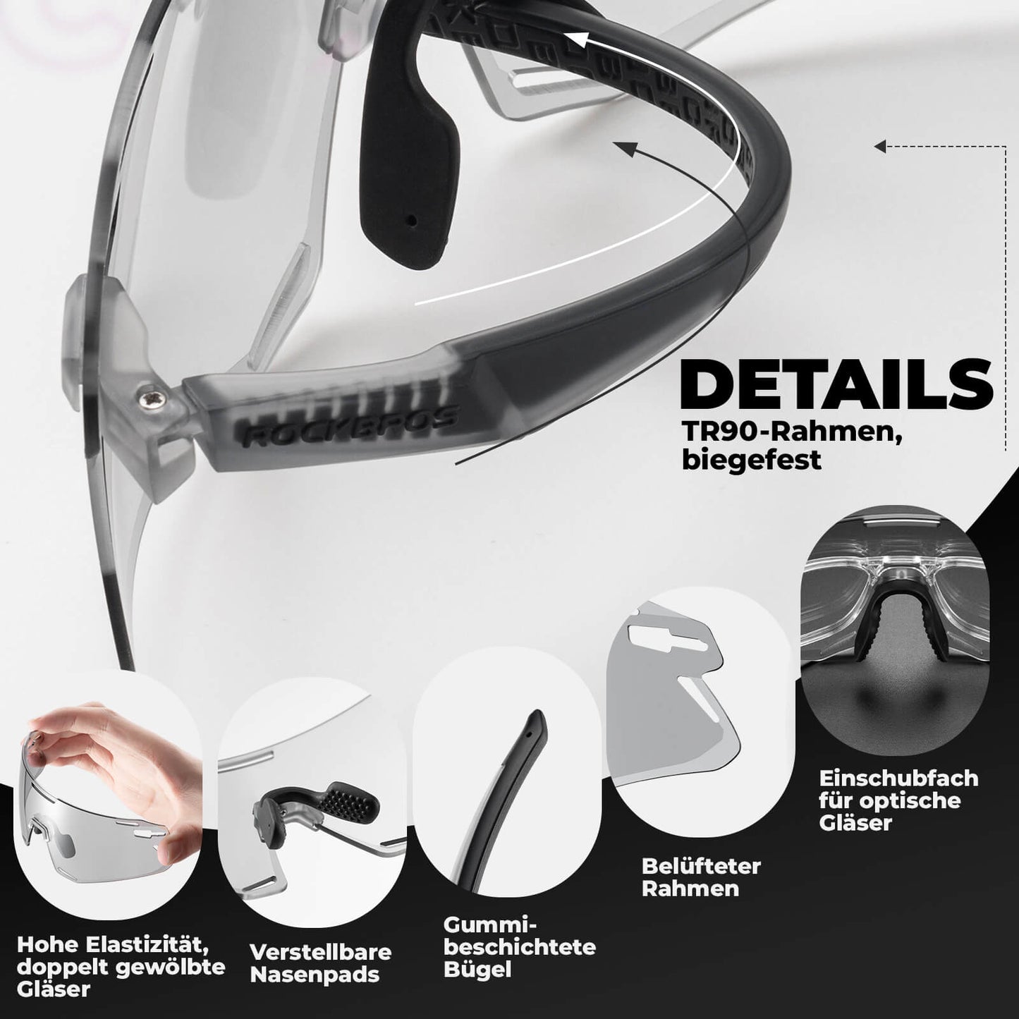 Lunettes de soleil coupe-vent pour le cyclisme et les sports de plein air, ROCKBROS