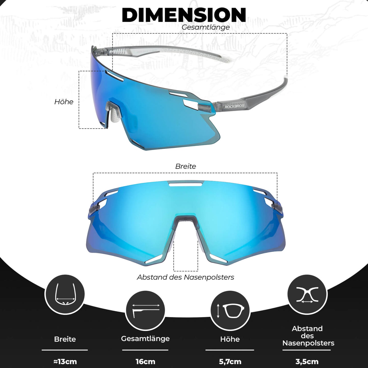 Lunettes de soleil coupe-vent pour le cyclisme et les sports de plein air, ROCKBROS
