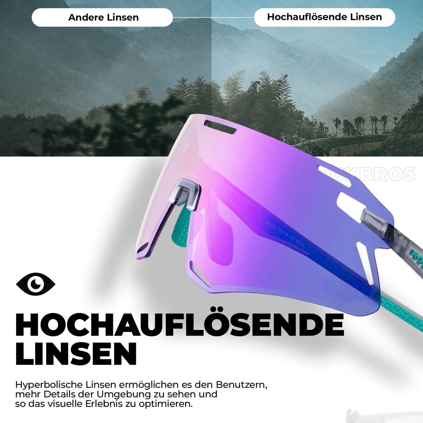 Lunettes de soleil coupe-vent pour le cyclisme et les sports de plein air, ROCKBROS