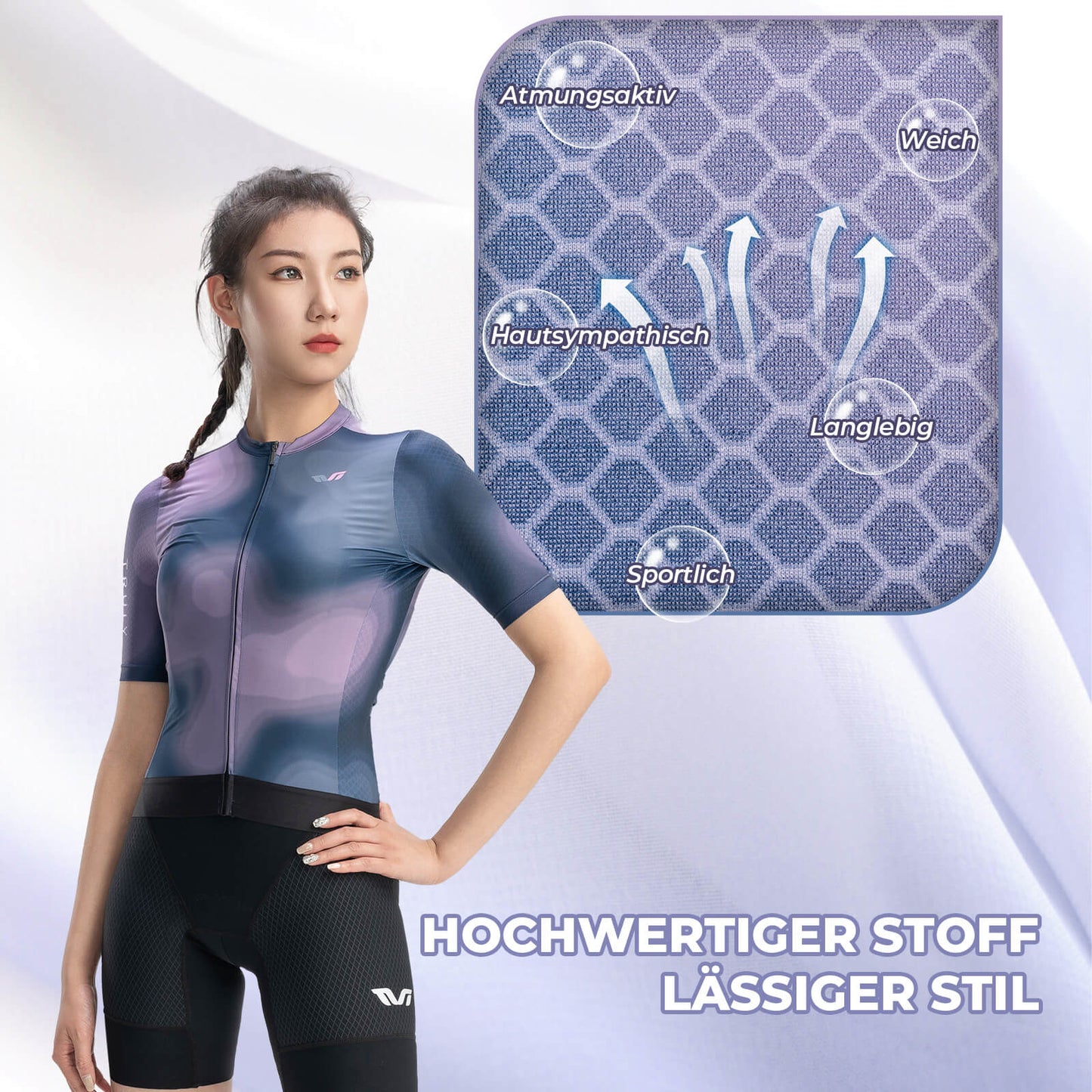 Maillot de cyclisme à manches courtes pour femme TVI, séchage rapide, 3 poches, été, ROCKBROS