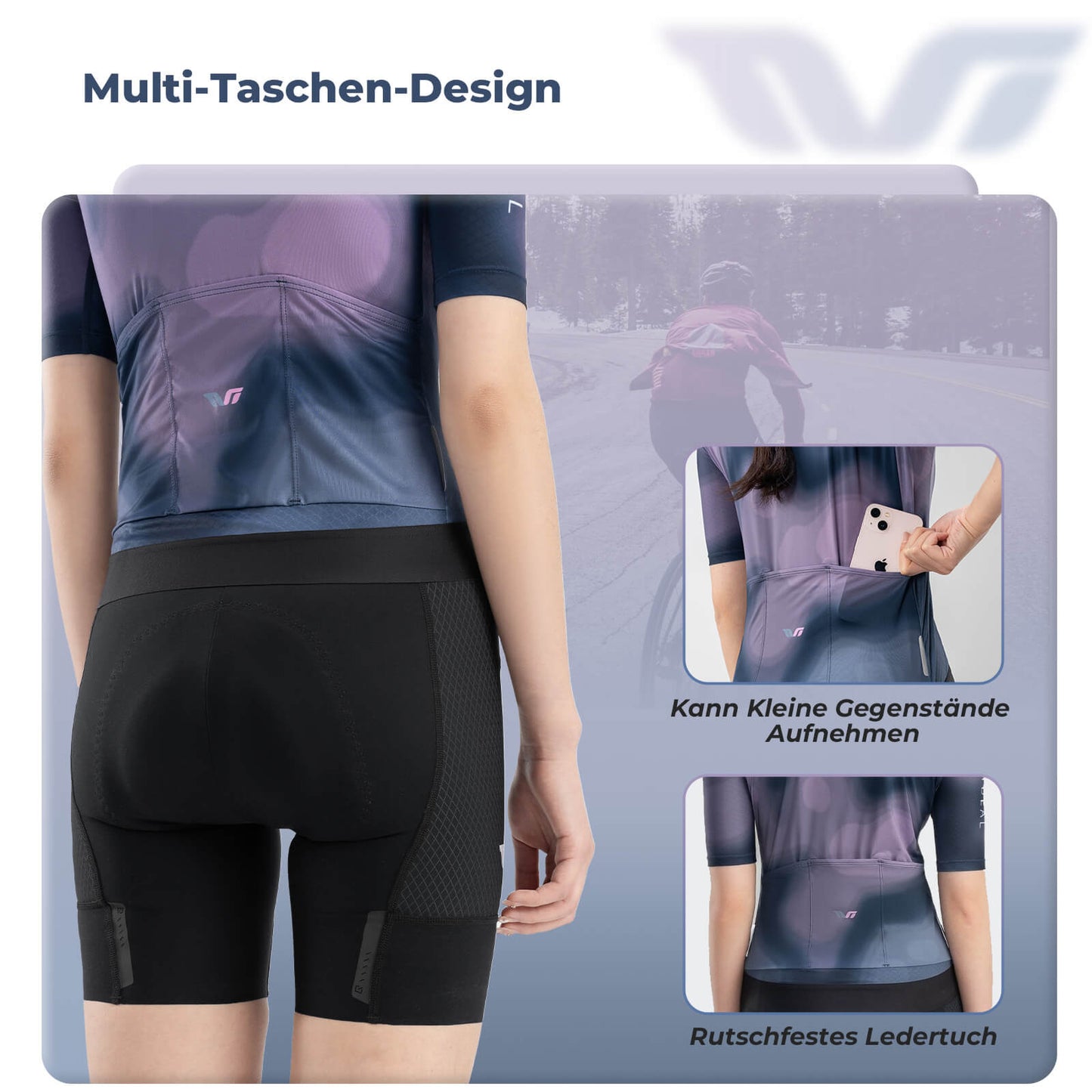 Maillot de cyclisme à manches courtes pour femme TVI, séchage rapide, 3 poches, été, ROCKBROS