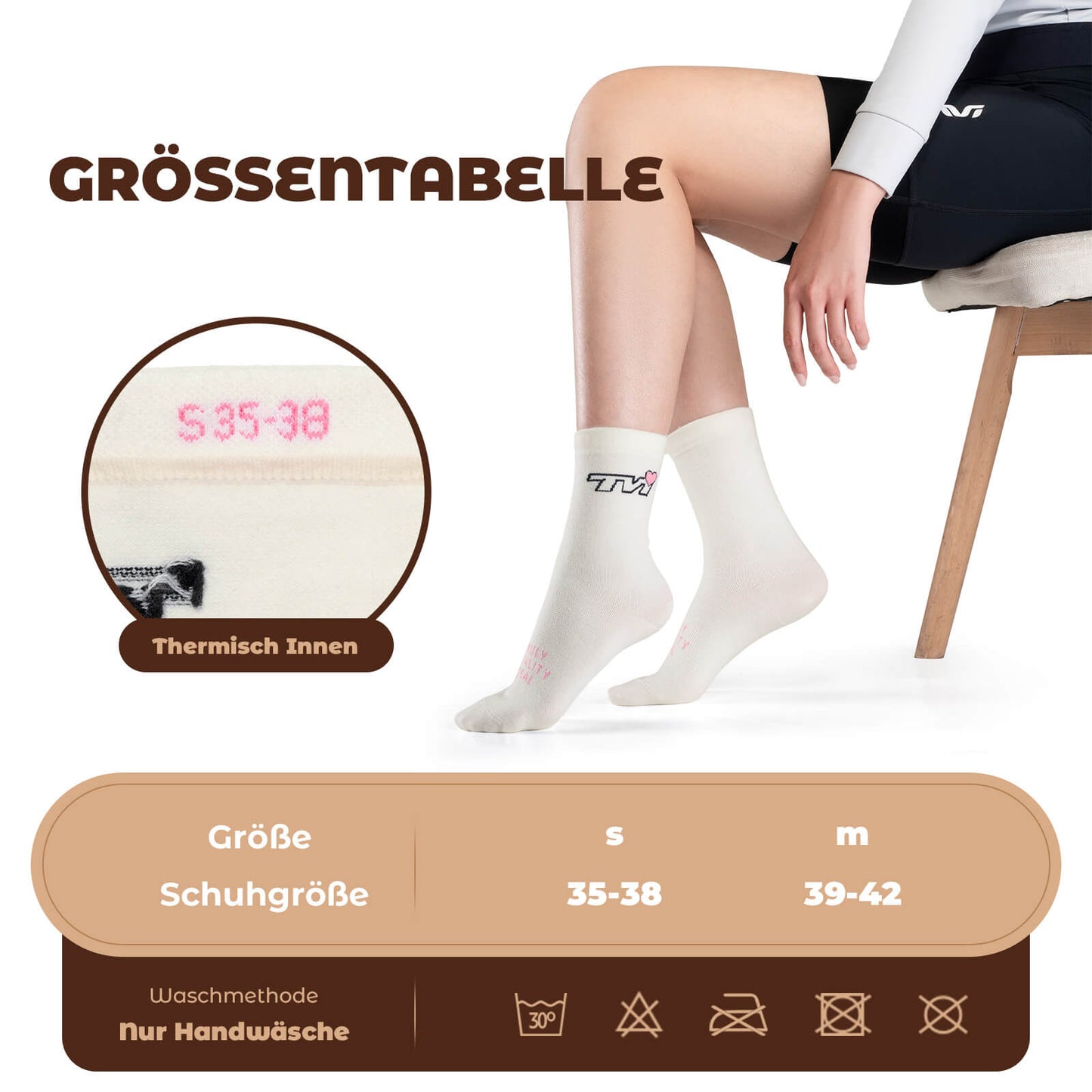 Chaussettes de sport pour femmes TVI, chaussettes de cyclisme respirantes d'hiver ROCKBROS