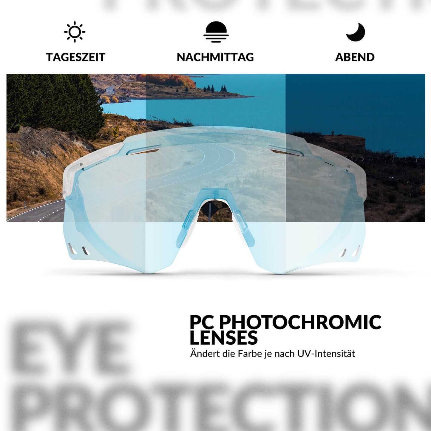 Lunettes de cyclisme ultralégères, lunettes de soleil photochromiques avec protection UV400, ROCKBROS