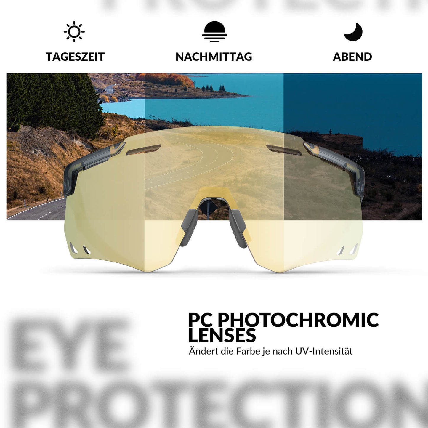 Lunettes de cyclisme ultralégères, lunettes de soleil photochromiques avec protection UV400, ROCKBROS