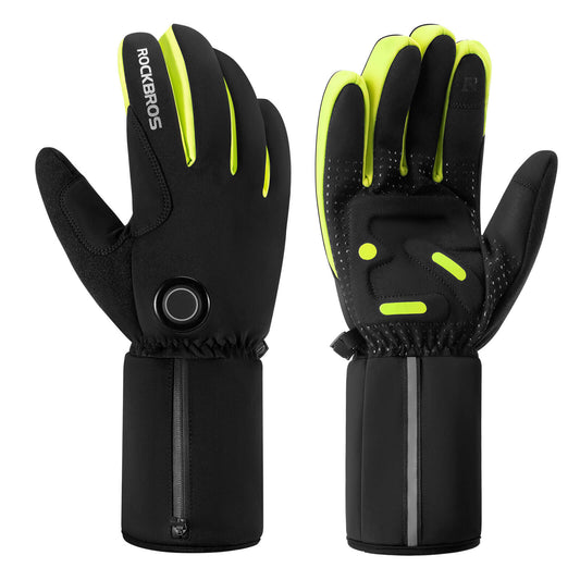 Gants de cyclisme chauffants d'hiver pour écrans tactiles, tailles M à 2XL, ROCKBROS