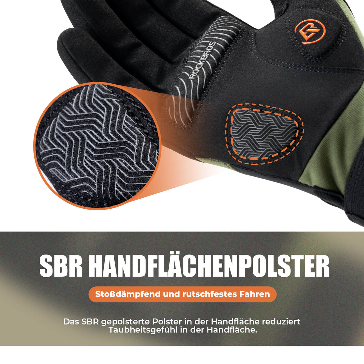 ROCKBROS Gants de vélo d'automne compatibles écran tactile