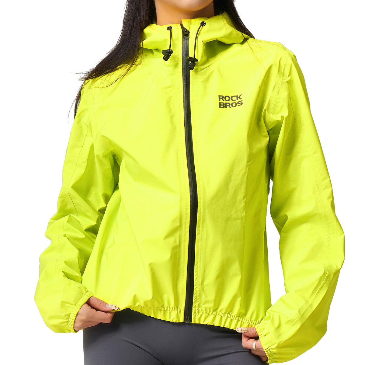 ROCKBROS Néon Jaune Veste Coupe-Vent Imperméable Léger 0-15° Hommes/Femmes