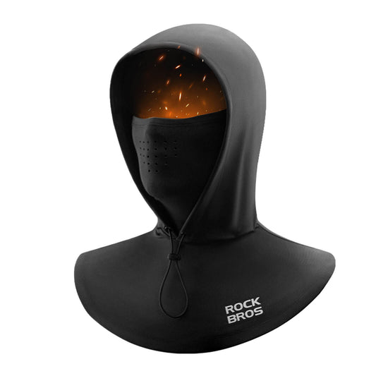 Cagoule d'hiver avec masque facial, cagoule chaude et coupe-vent pour hommes et femmes, ROCKBROS