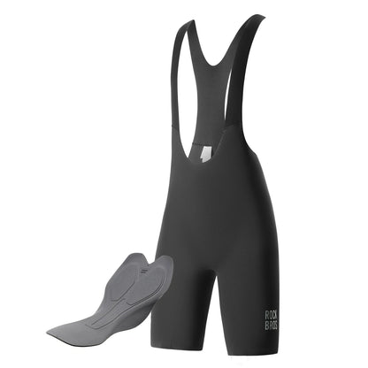 ROCKBROS Cuissard court homme rembourré avec bretelles, short de cyclisme court avec réflecteurs été