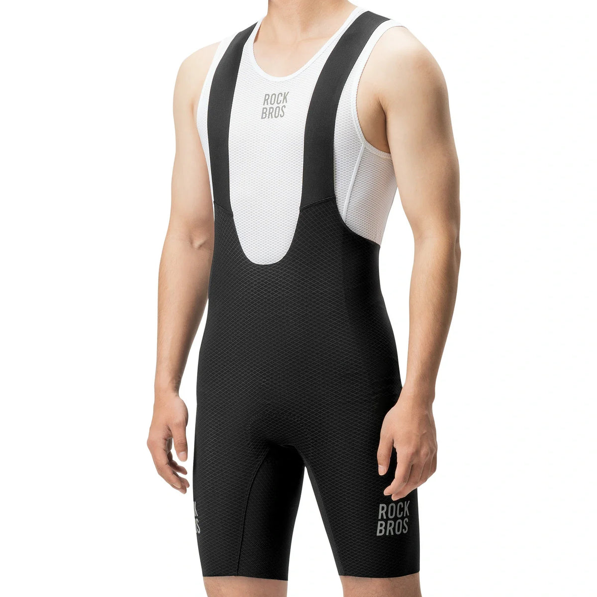 ROCKBROS Cuissard court homme rembourré avec bretelles, short de cyclisme court avec réflecteurs été