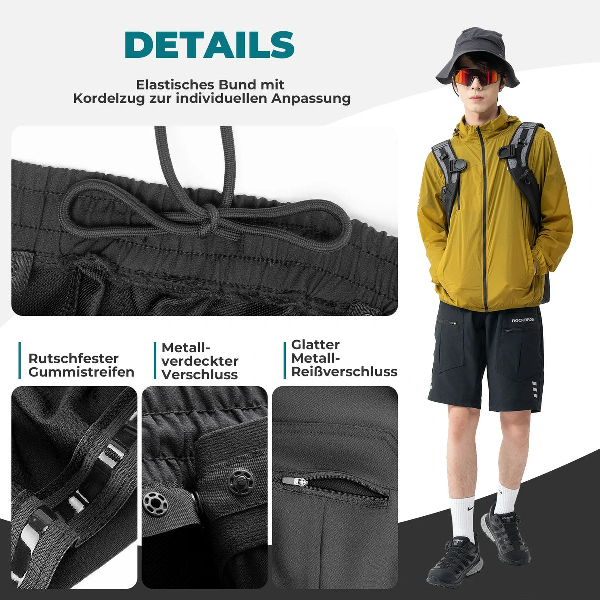 ROCKBROS Culotte de cyclisme Homme Rembourrée avec Sellette 4D