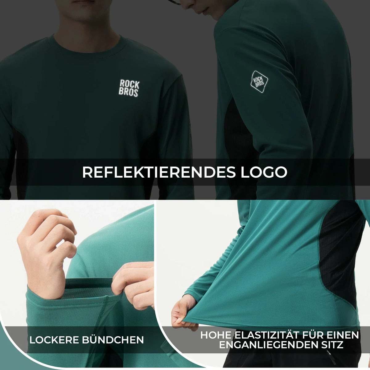 ROCKBROS Maillot de cyclisme vélo manches longues homme