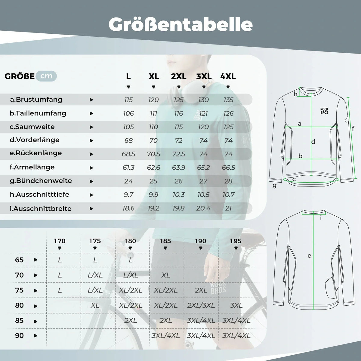 ROCKBROS Maillot de cyclisme vélo manches longues homme
