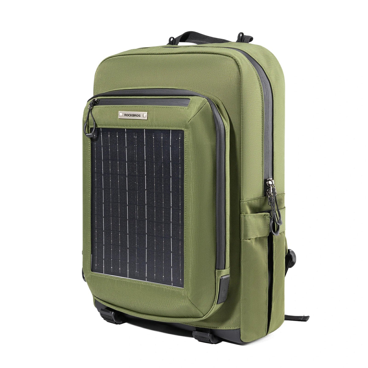 ROCKBROS Sac solaire Sac à dos solaire 20L avec panneau flexible amovible 10V 14W