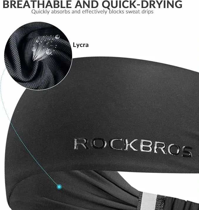 ROCKBROS Bandeaux de Sport Absorbant Bandeau de Front Élastique Antidérapant Serre-tête