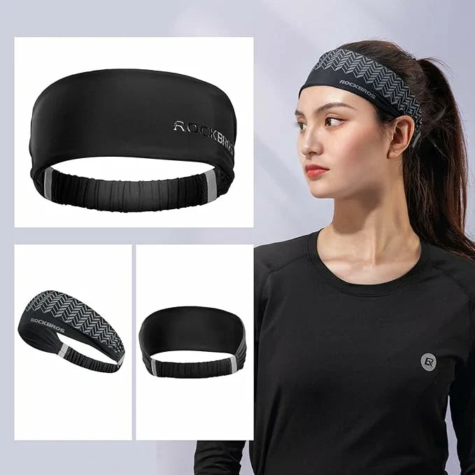 ROCKBROS Bandeaux de Sport Absorbant Bandeau de Front Élastique Antidérapant Serre-tête