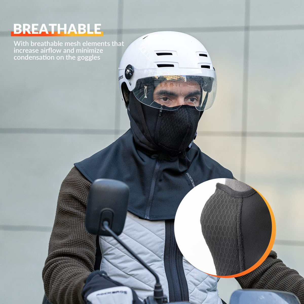 ROCKBROS Cagoule d'hiver Balaclava 54-63cm