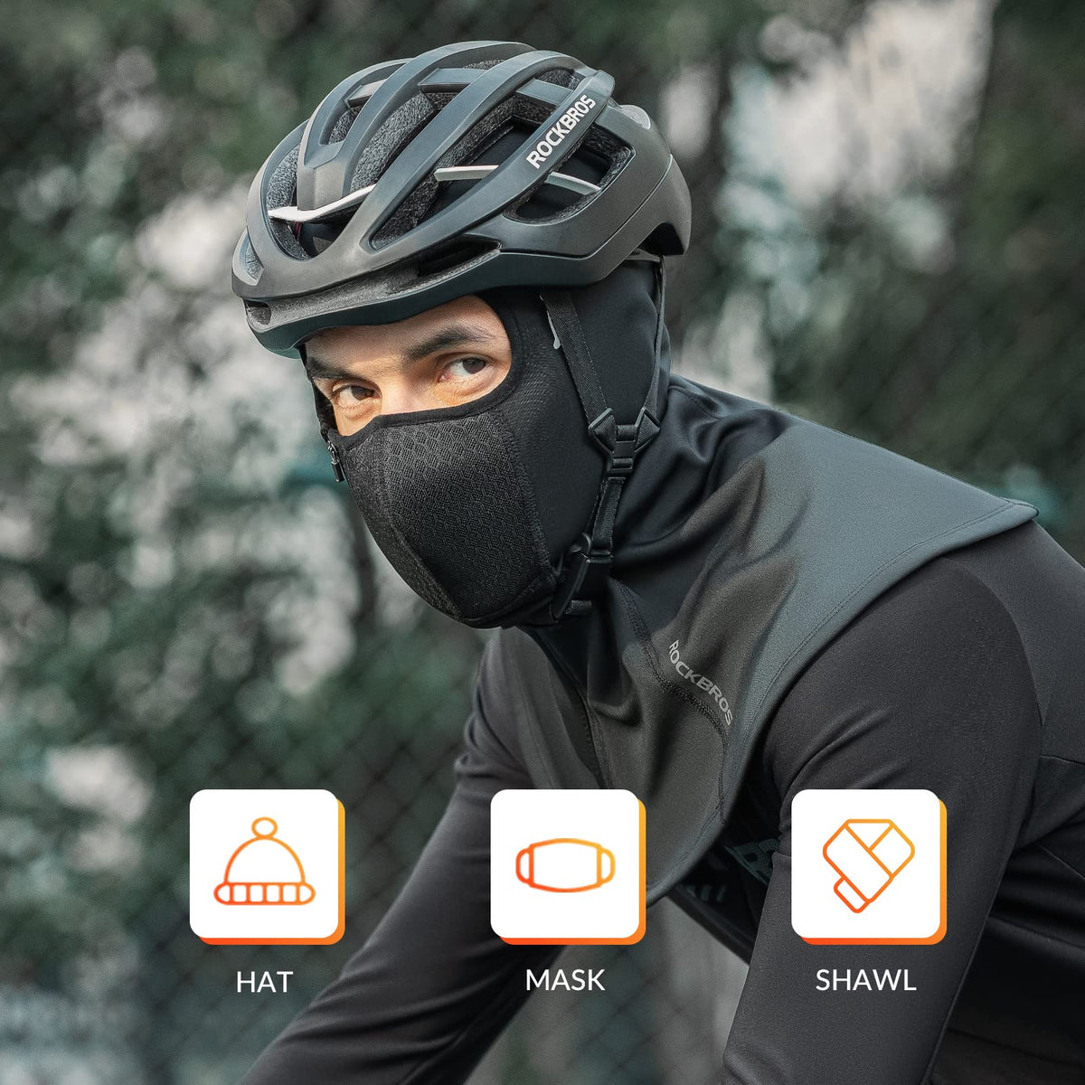 ROCKBROS Cagoule d'hiver Balaclava 54-63cm