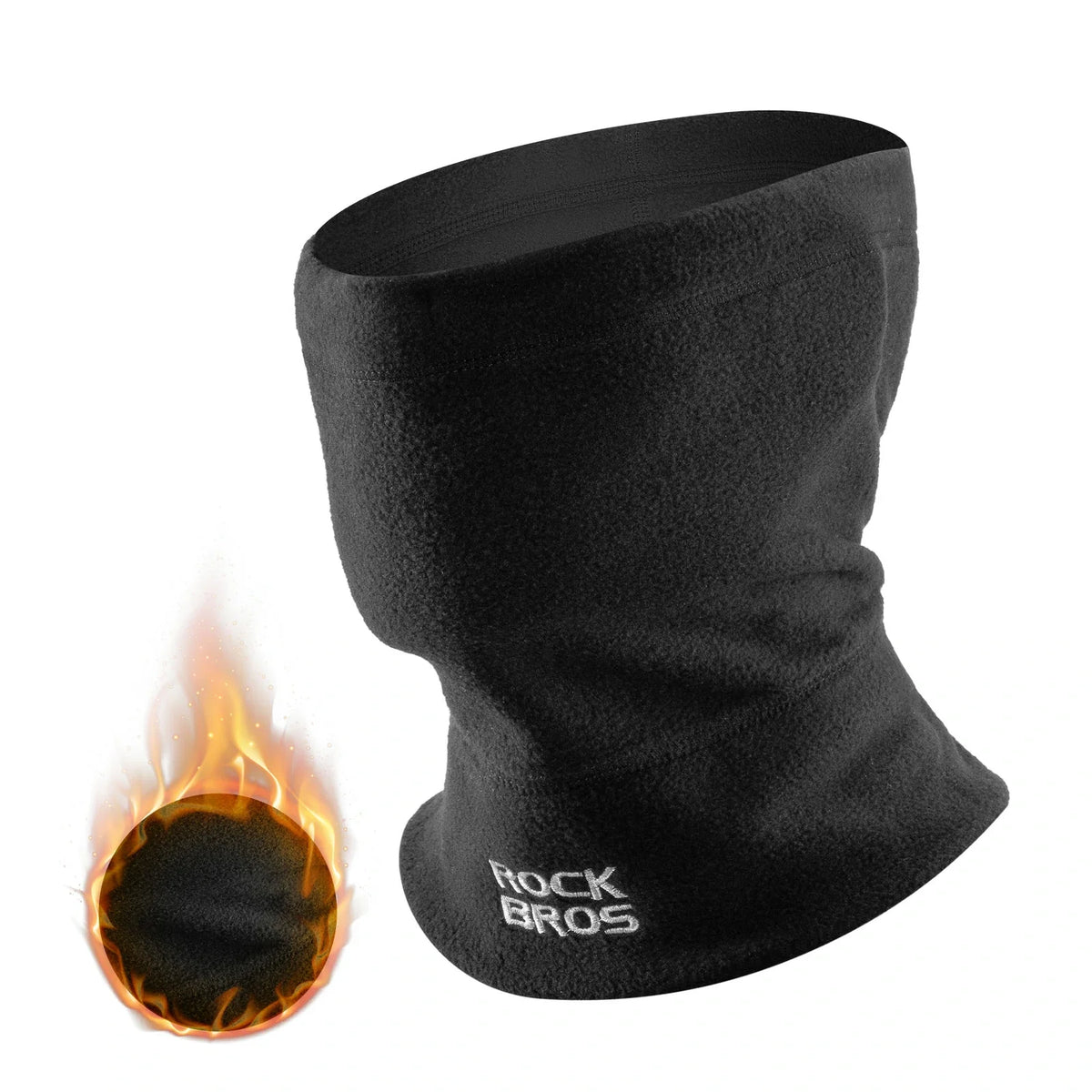 ROCKBROS Écharpe tubulaire hiver en polaire, Cache-cou multifonction coupe-vent
