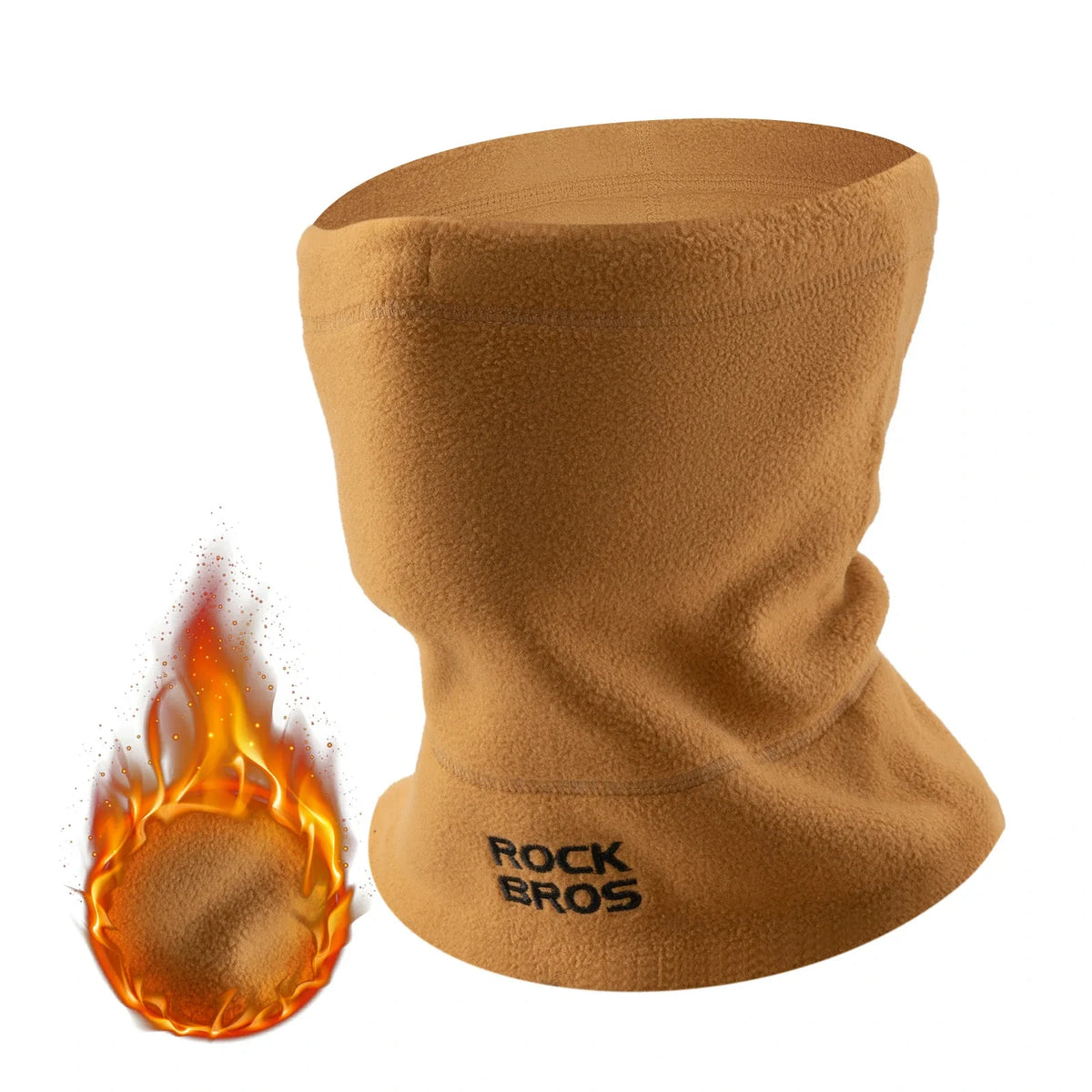 ROCKBROS Écharpe tubulaire hiver en polaire, Cache-cou multifonction coupe-vent
