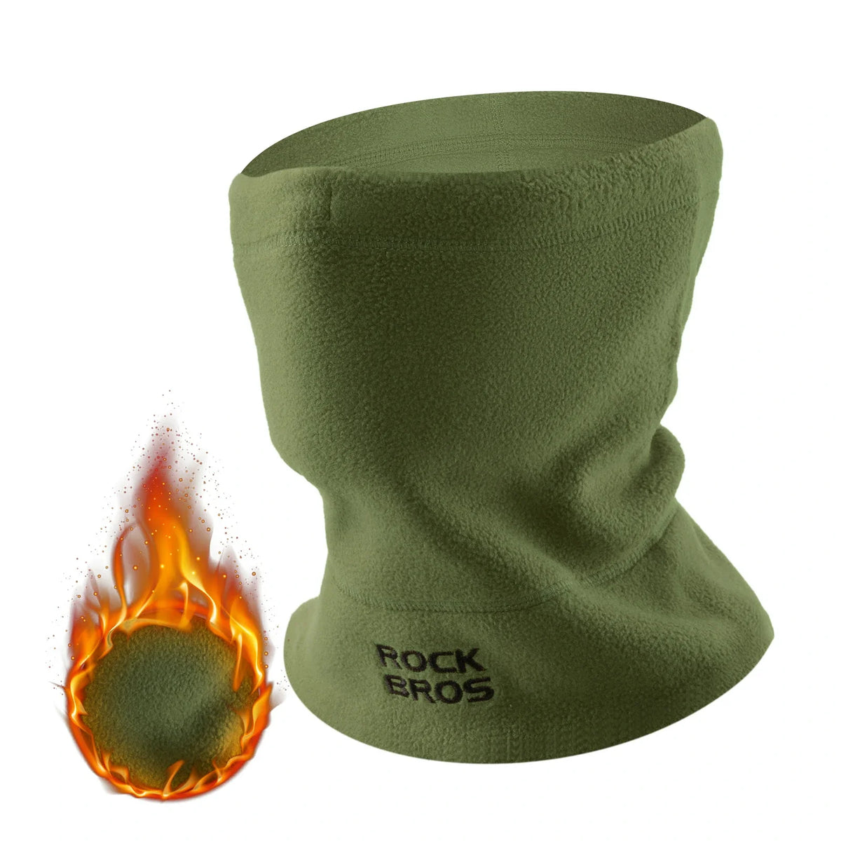 ROCKBROS Écharpe tubulaire hiver en polaire, Cache-cou multifonction coupe-vent