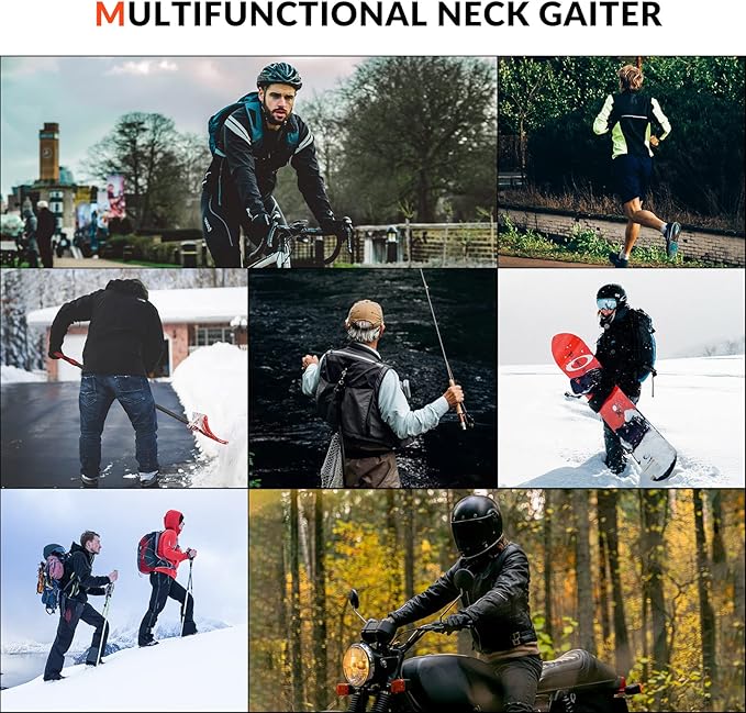 ROCKBROS Cagoule d'hiver Masque de ski & Tube multifonction