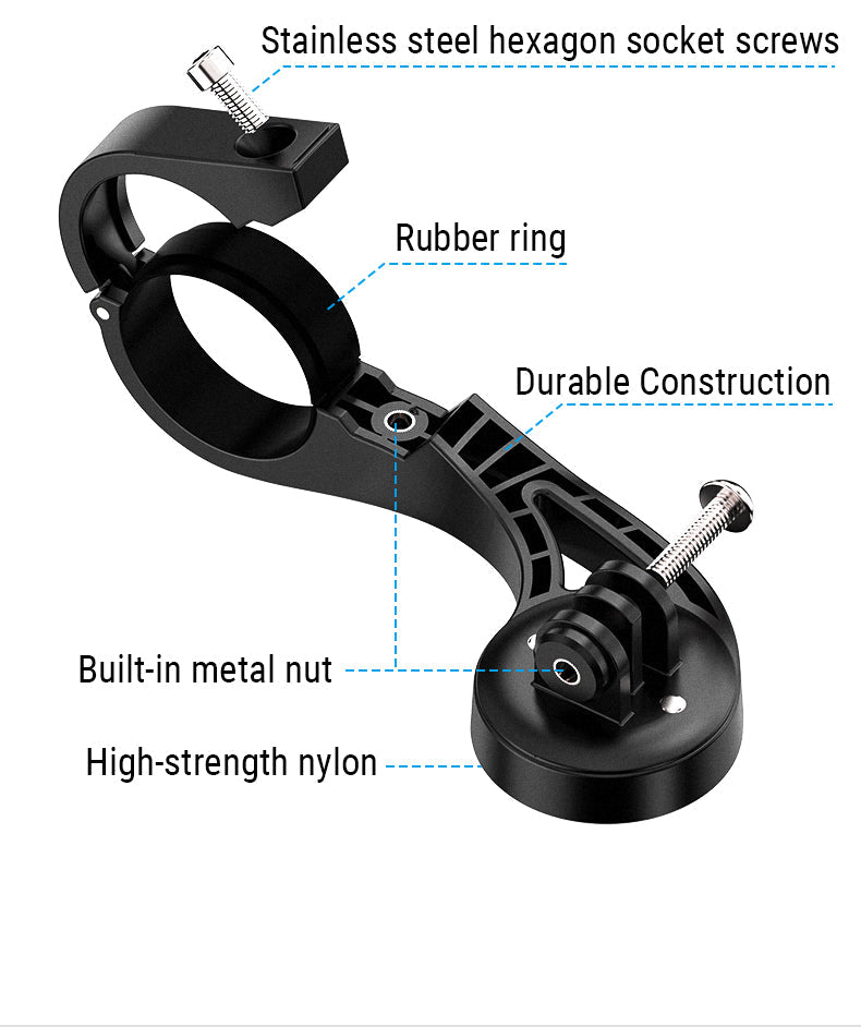 TOWILD AS90 support d'extension de montage de lampe de poche pour guidon de vélo pour éclairage d'ordinateur de vélo et GoPro GARMIN XOSS iGPSport
