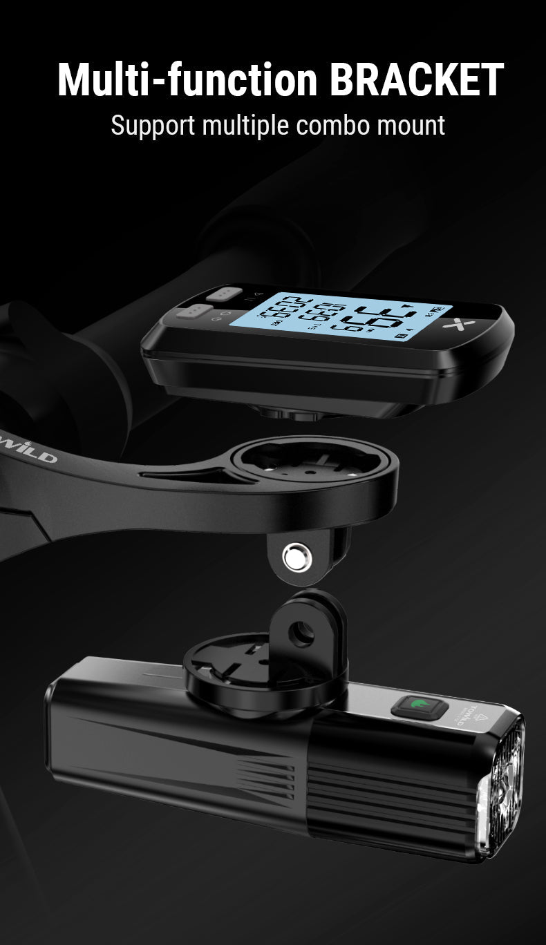 TOWILD AS90 support d'extension de montage de lampe de poche pour guidon de vélo pour éclairage d'ordinateur de vélo et GoPro GARMIN XOSS iGPSport