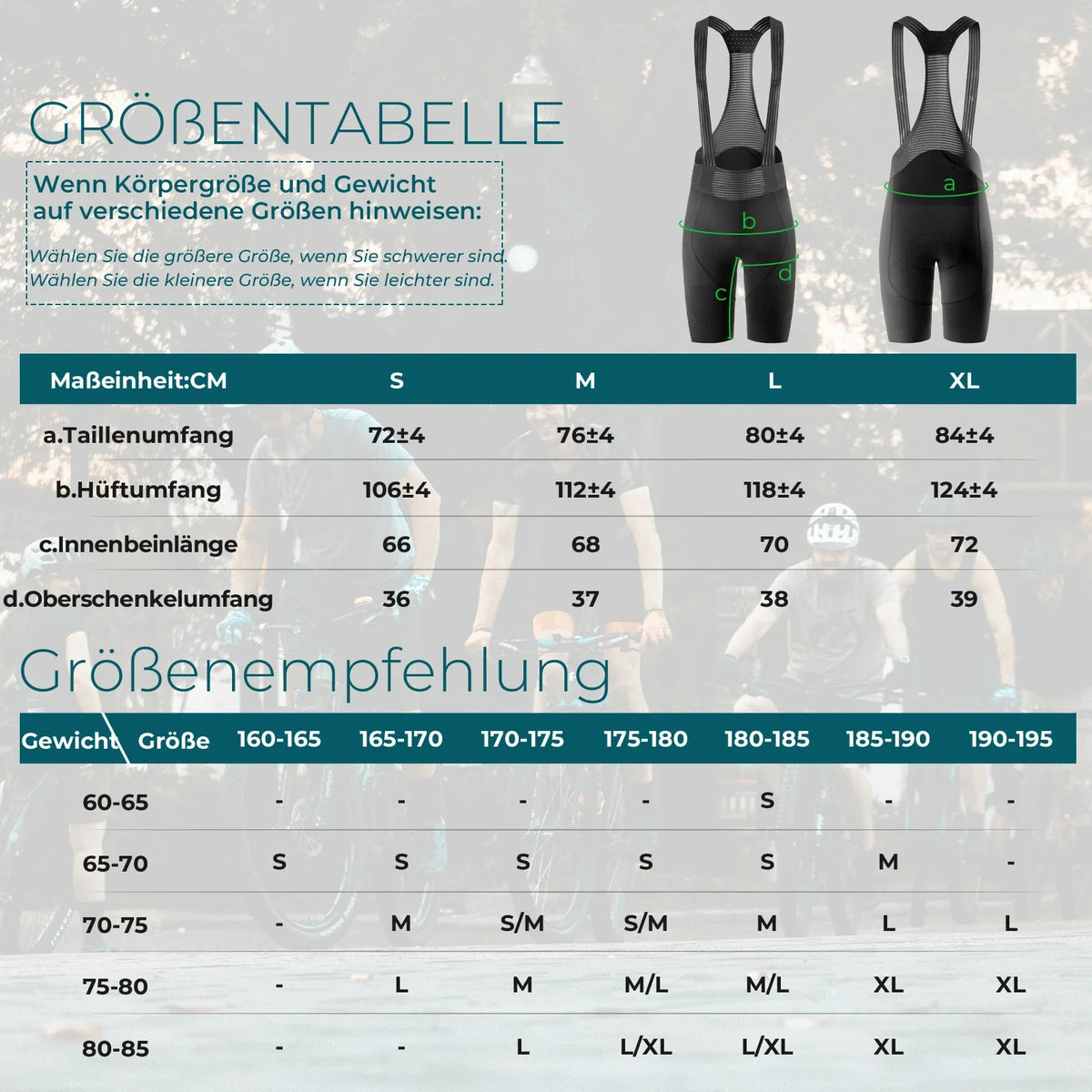 ROCKBROS Cuissard à Bretelles Vélo Homme avec Élastique 4D Coussin Ergonomique